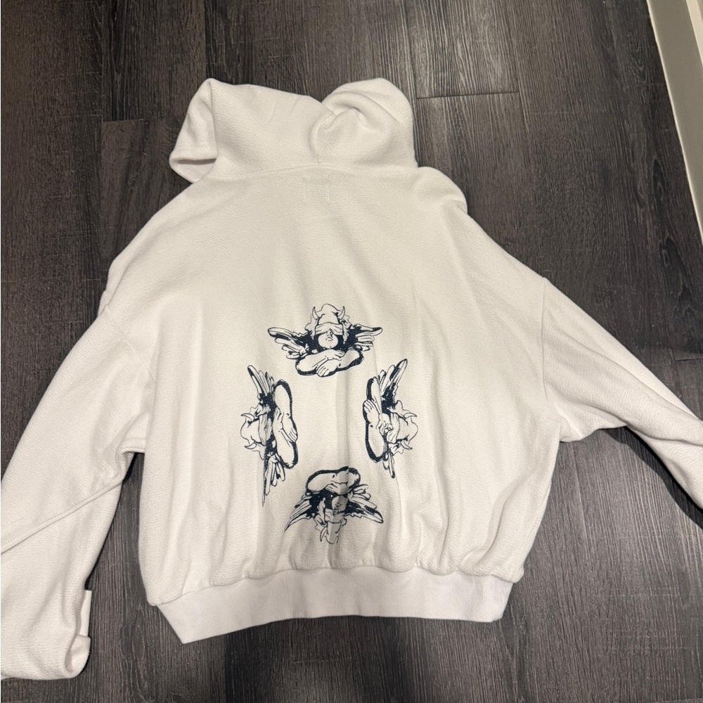 Boys Lie White Hoodie with Pink and Yellow Graphic - Picture 2 of 2